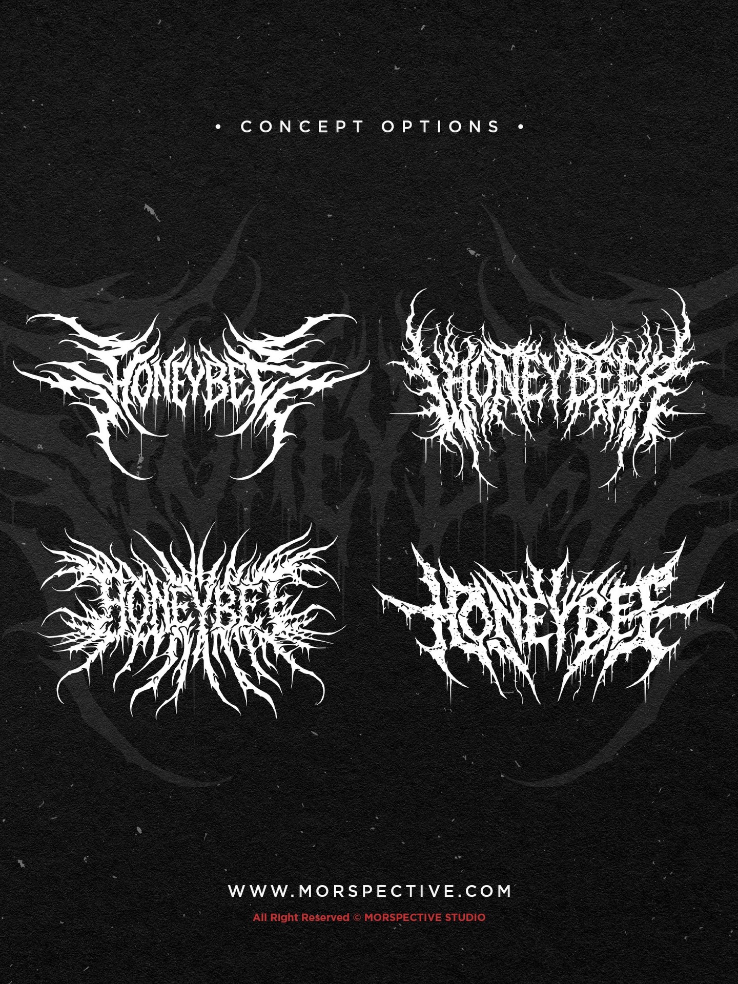🔥- HONEY BEE - Custom Logo
Crafted by #Morspective
-Exclusive Logo Design.
-Text & color can request.
-PNG 600 DPI.
-Vector AI and EPS files.
-Another files can request.
Licensed :
-Full Copyright
-Commercial License.
Need Custom Design or Logo?,
Contact me at :
Morspective@gmail.com
Need More Dark Design? visit :
www.morspective.com
#metalfont #deathmetallogo #darkart #horrorart blackmetalfont customdesign deathmetalfont clothingdesign darklogo darklettering