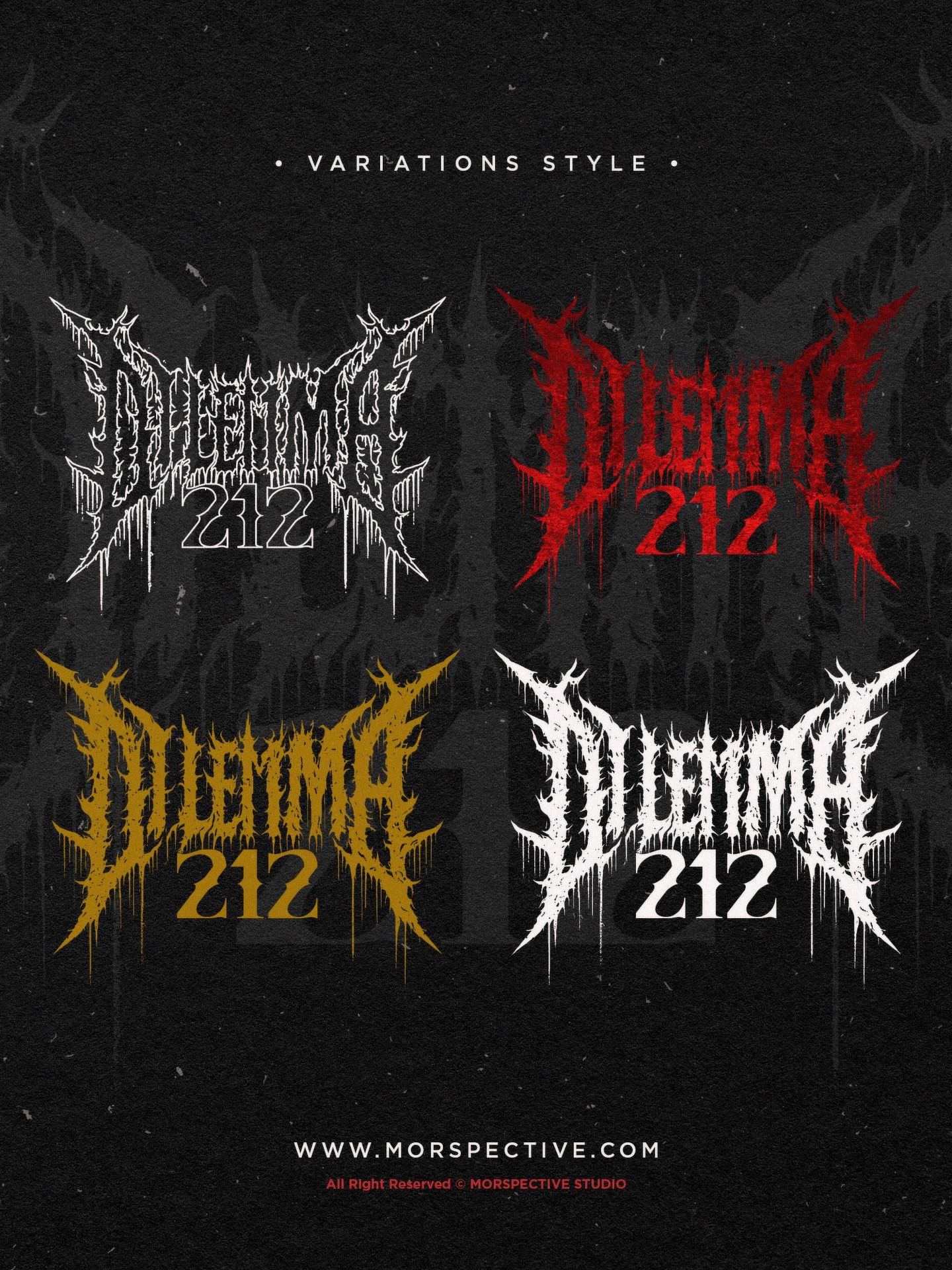 🔥- DILEMMA 212 - Custom Logo
Crafted by #Morspective
-Exclusive Logo Design.
-Text & color can request.
-PNG 600 DPI.
-Vector AI and EPS files.
-Another files can request.
Licensed :
-Full Copyright
-Commercial License.
Need Custom Design or Logo?,
Contact me at :
Morspective@gmail.com
Need More Dark Design? visit :
www.morspective.com
#metalfont #deathmetallogo #darkart #horrorart #blackmetalfont #customdesign #deathmetalfont #clothingdesign #darklogo #darklettering