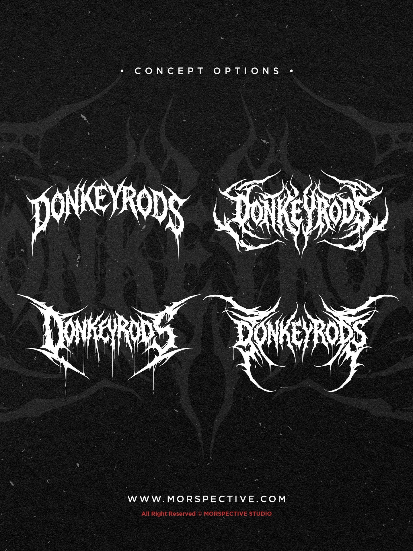 🔥- DONKEY RODS - Custom Logo
Crafted by #Morspective
-Exclusive Logo Design.
-Text & color can request.
-PNG 600 DPI.
-Vector AI and EPS files.
-Another files can request.
Licensed :
-Full Copyright
-Commercial License.
Need Custom Design or Logo?,
Contact me at :
Morspective@gmail.com
Need More Dark Design? visit :
www.morspective.com
#metalfont #deathmetallogo #darkart #horrorart blackmetalfont customdesign deathmetalfont clothingdesign darklogo darklettering