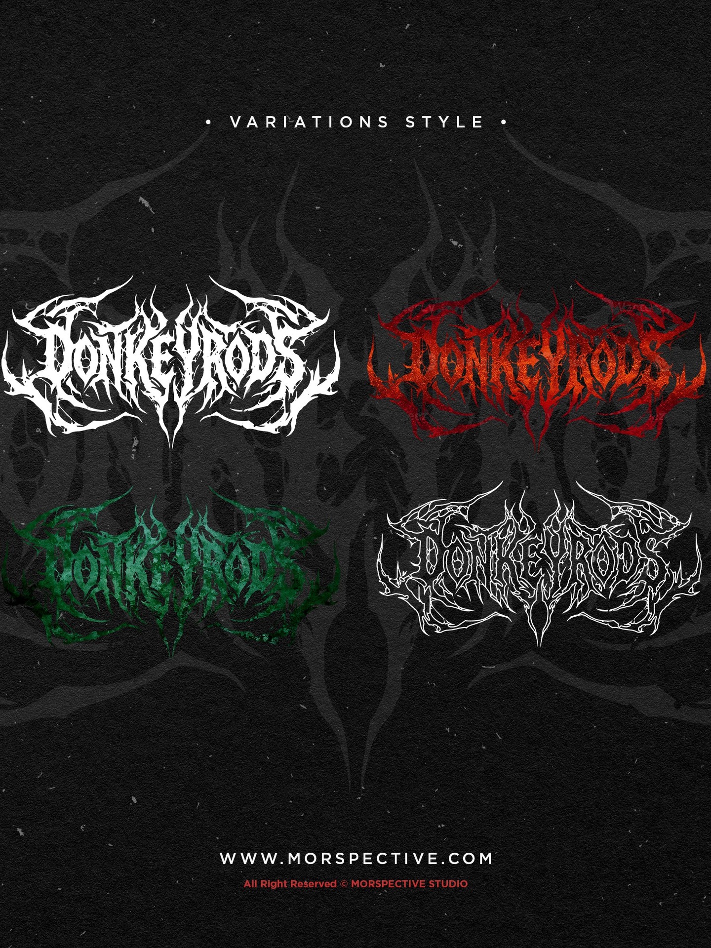 🔥- DONKEY RODS - Custom Logo
Crafted by #Morspective
-Exclusive Logo Design.
-Text & color can request.
-PNG 600 DPI.
-Vector AI and EPS files.
-Another files can request.
Licensed :
-Full Copyright
-Commercial License.
Need Custom Design or Logo?,
Contact me at :
Morspective@gmail.com
Need More Dark Design? visit :
www.morspective.com
#metalfont #deathmetallogo #darkart #horrorart blackmetalfont customdesign deathmetalfont clothingdesign darklogo darklettering