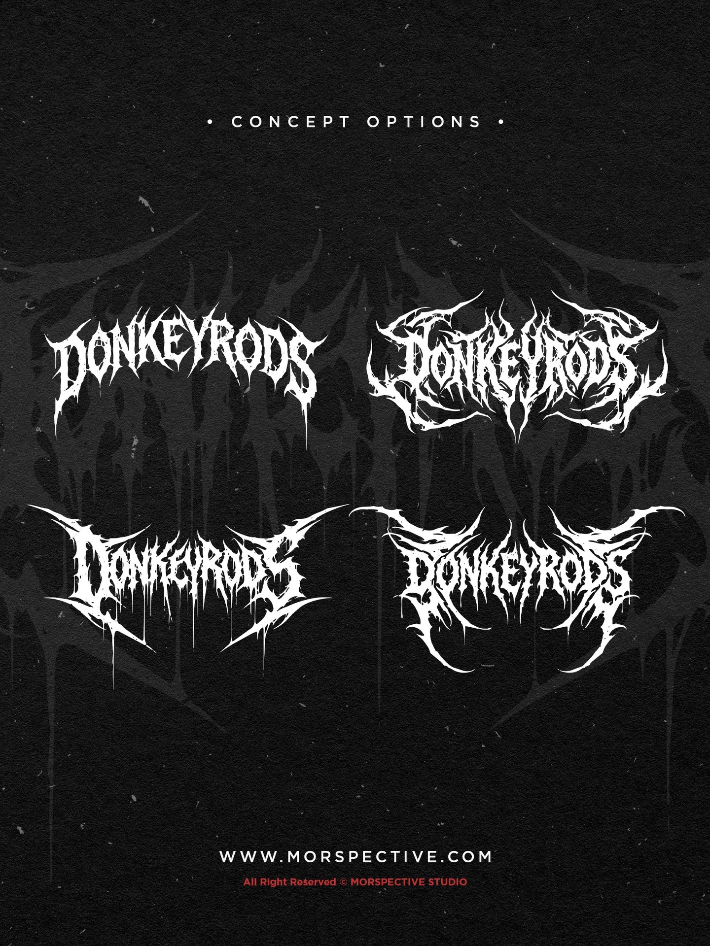 🔥- DONKEY RODS - Custom Logo
Crafted by #Morspective
-Exclusive Logo Design.
-Text & color can request.
-PNG 600 DPI.
-Vector AI and EPS files.
-Another files can request.
Licensed :
-Full Copyright
-Commercial License.
Need Custom Design or Logo?,
Contact me at :
Morspective@gmail.com
Need More Dark Design? visit :
www.morspective.com
#metalfont #deathmetallogo #darkart #horrorart blackmetalfont customdesign deathmetalfont clothingdesign darklogo darklettering