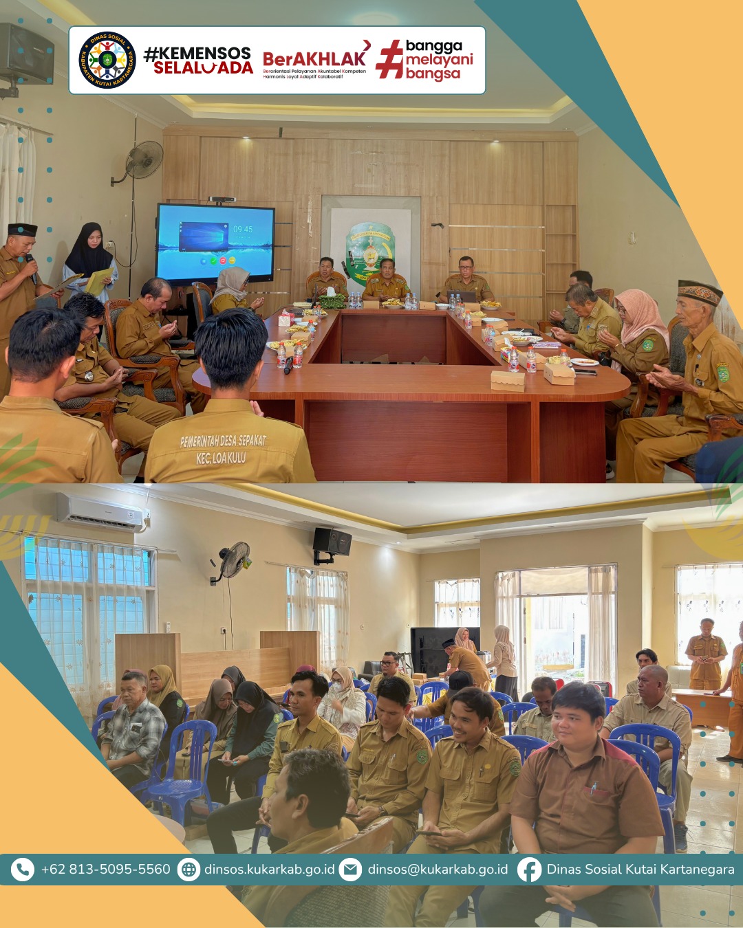 LOA KULU, 7 April 2026 – Dinas Sosial Kabupaten Kutai Kartanegara kembali melaksanakan Sosialisasi Keputusan Menteri Sosial Nomor 3/HUK/2026 tentang Penetapan Bantuan Iuran Jaminan Kesehatan (PBI‑JK). Kegiatan berlangsung di Aula Serba Guna Kecamatan Loa Kulu dan dihadiri oleh Camat Loa Kulu, Sekretaris Camat, para Kasi Kesra, serta tim Puskesos Kecamatan Loa Kulu.
.
.
.
.
.
Selengkapnya di : https://dinsos.kukarkab.go.id/index.php/2026/04/08/sekretaris-dinsos-kukar-tekankan-pemanfaatan-siks-ng-dalam-reaktivasi-pbi-jk/