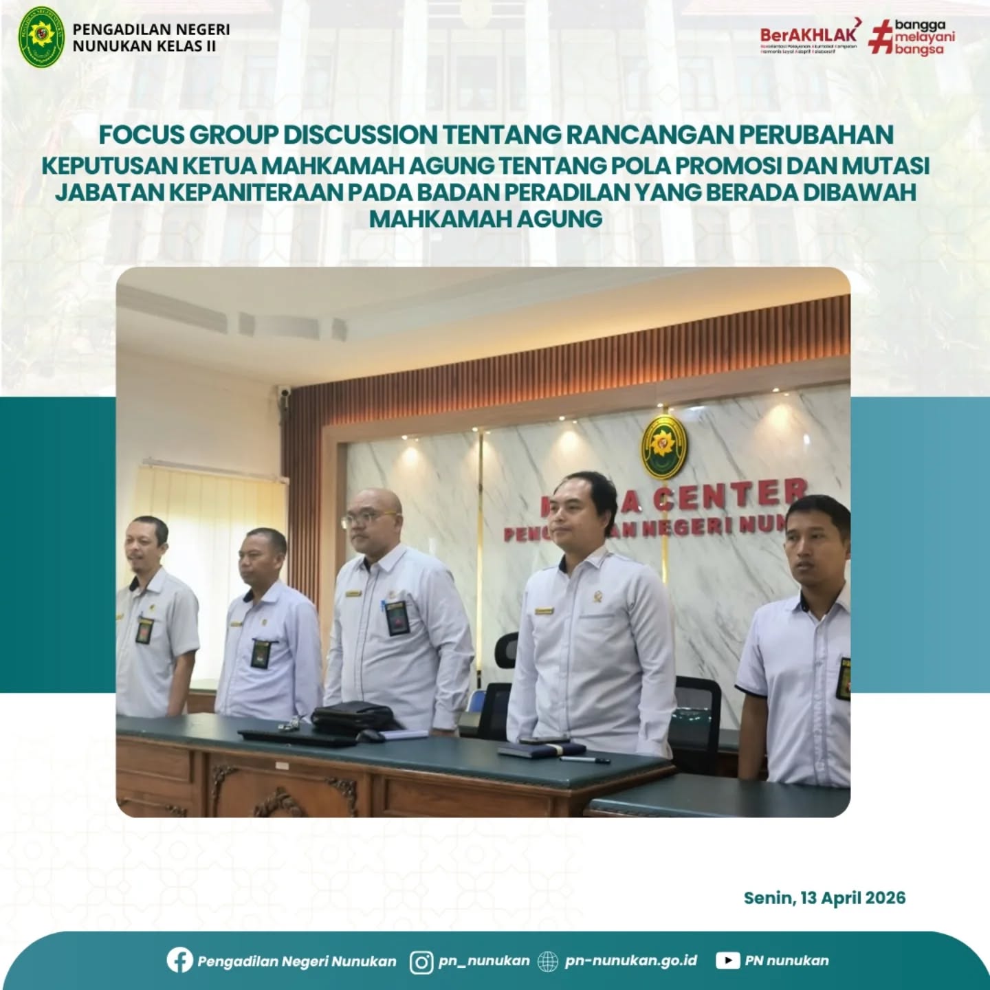 Nunukan, 13 Maret 2026 - Bertempat di Ruangan Medi…