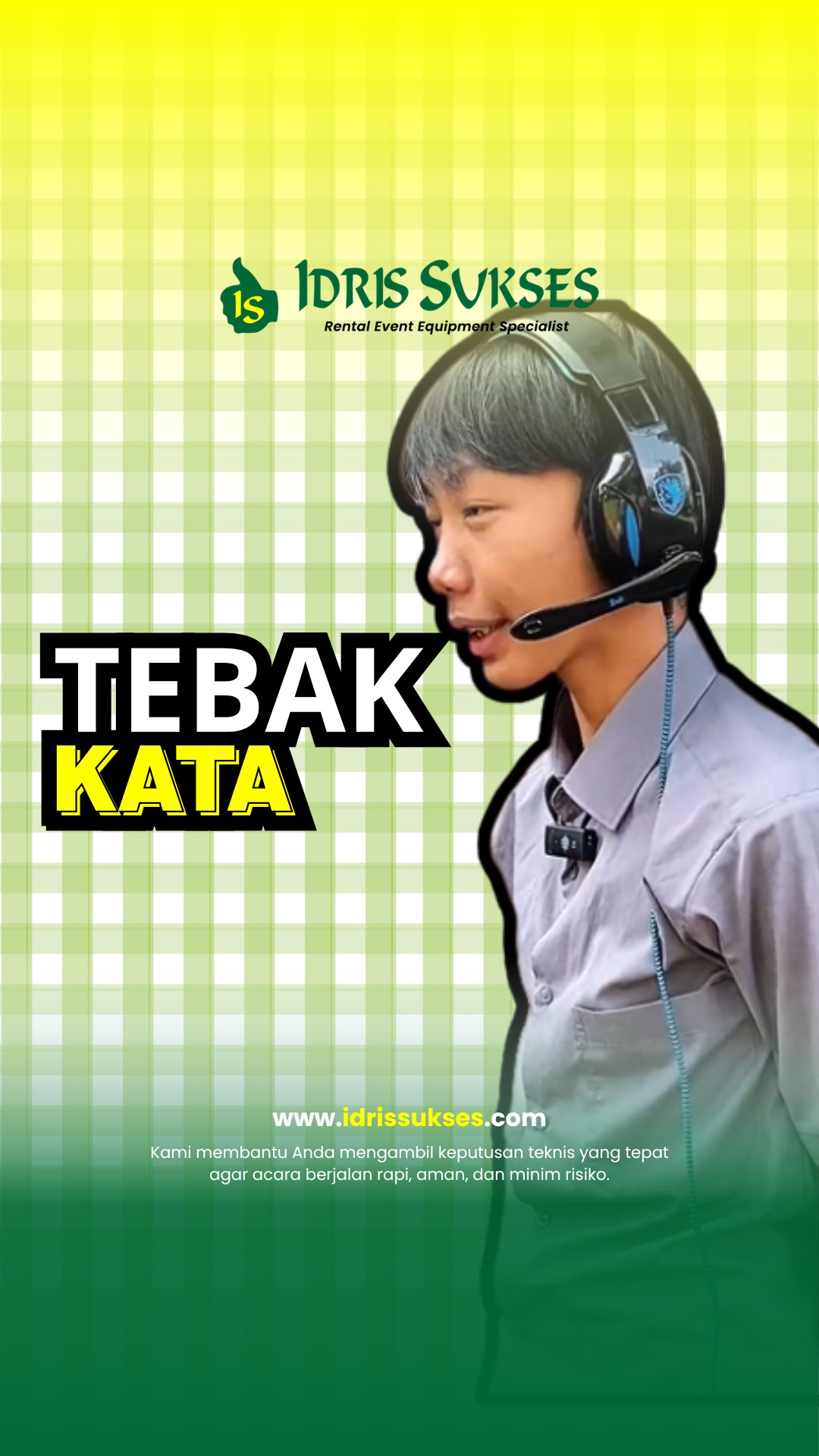 Main tebak-tebakan yuk! Barang apa yang paling sering dicari kalau acara lamaran atau syukuran di rumah biar nggak kepanasan? ❄️🏠
_ C S _ _ N _ I _ G
Hayo, siapa yang tahu? Barang ini jadi andalan Idris Sukses buat bikin tamu undangan betah berlama-lama. Tulis jawabanmu ya! ✍️✨
#IdrisSukses #SewaAC #SewaACStanding #TebakBarang #InfoEvent #VendorJakarta #SewaAlatPesta #EventSupport #GamesSeru