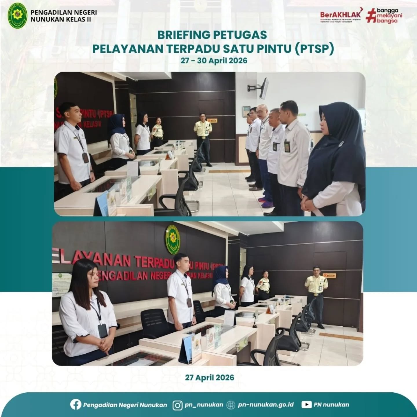 Nunukan - Briefing Petugas Pelayanan Terpadu Satu…