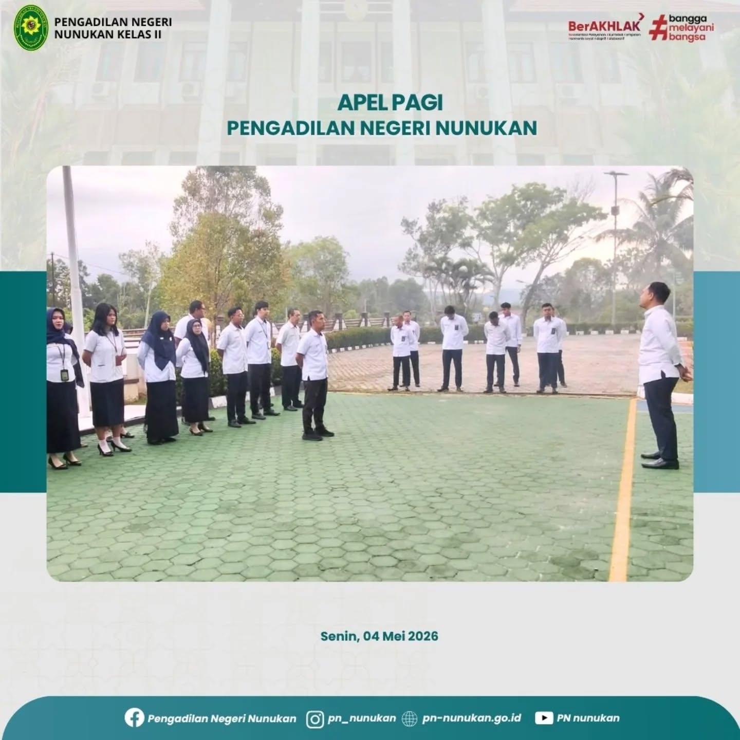 Senin, 04 Mei 2026 Bertempat di halaman kantor, se…