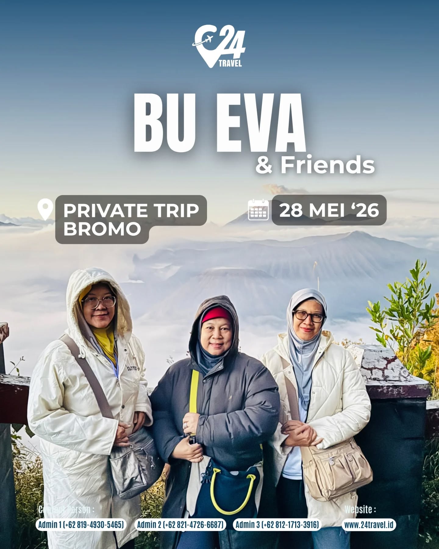 Menikmati suasana Bromo sambil ngobrol, foto-foto, dan quality time bareng bikin perjalanan terasa makin menyenangkan.Yuk, rencanakan trip bareng teman dan nikmati serunya perjalanan bersama 🤍Info promo & konsultasi klik link bio 👉 @24travel.id#24travel #semuabisaliburan #paketwisatabromo #tripbromo