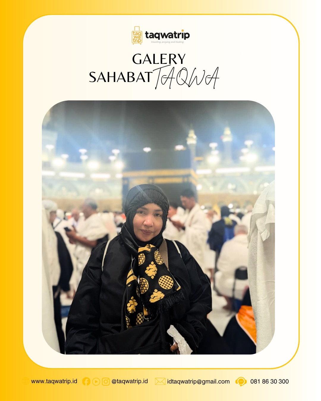 “Alhamdulillah, satu per satu tamu Allah kembali dengan membawa cerita, doa, dan pengalaman berharga dari Tanah Suci. Semoga setiap langkah ibadah diterima oleh Allah SWT dan menjadi umroh yang mabrur. Terima kasih telah mempercayakan perjalanan ibadah bersama TaqwaTrip. 🤍🕋”