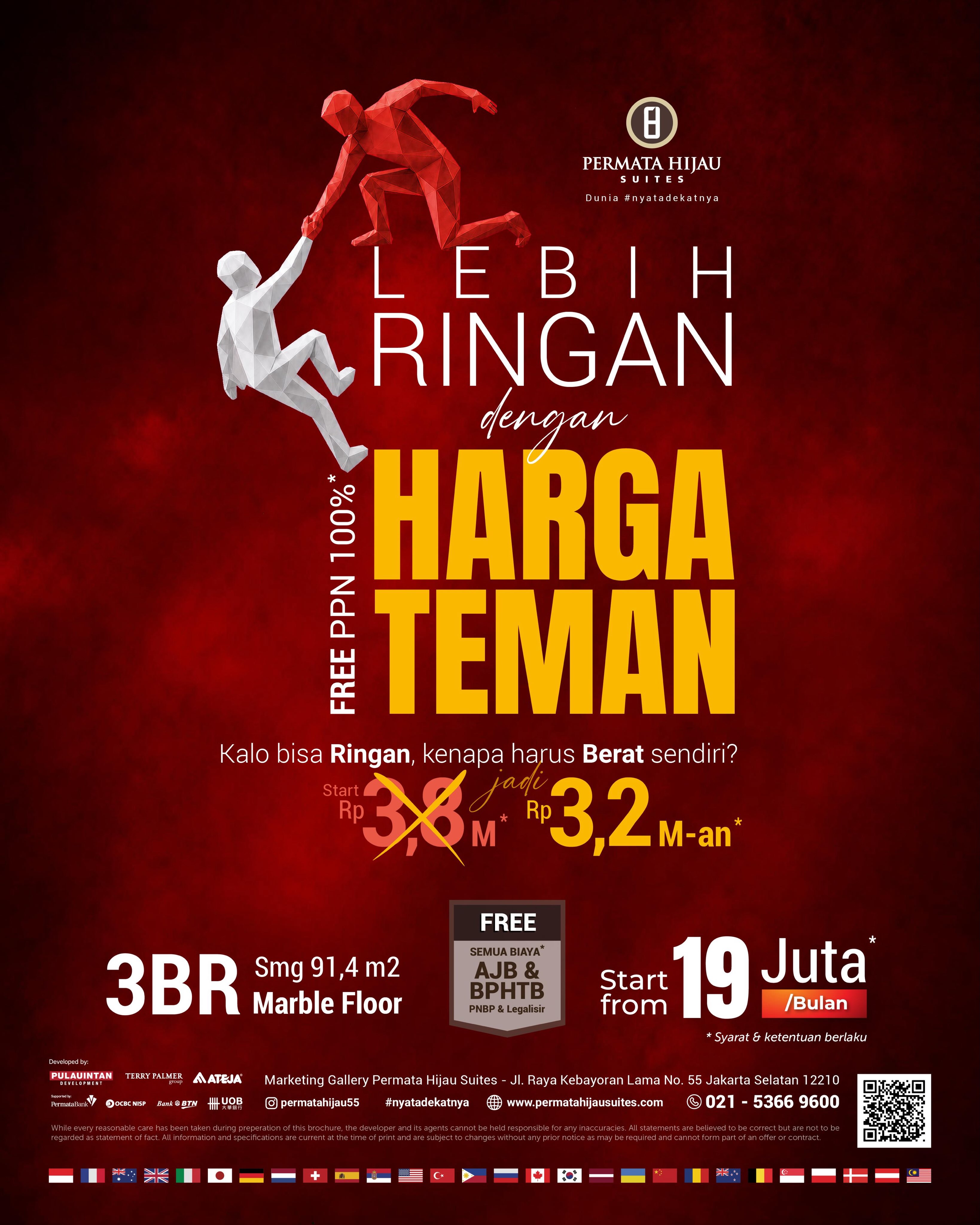 Mau sampai kapan NGONTRAK, ini SOLUSI bukan PROMOSI 😌
Yang satu terkait HARGA, yang satu lagi terkait CARA BAYAR.
• Kalo bisa RINGAN, kenapa harus BERAT sendiri?
• Kalo bisa 0% kenapa juga harus Bayar Bunga?
Be A #gamechanger
PERMATA HIJAU SUITES | Hijau Suites
Dunia #nyatadekatnya
#permatahijausuites #dunianyata