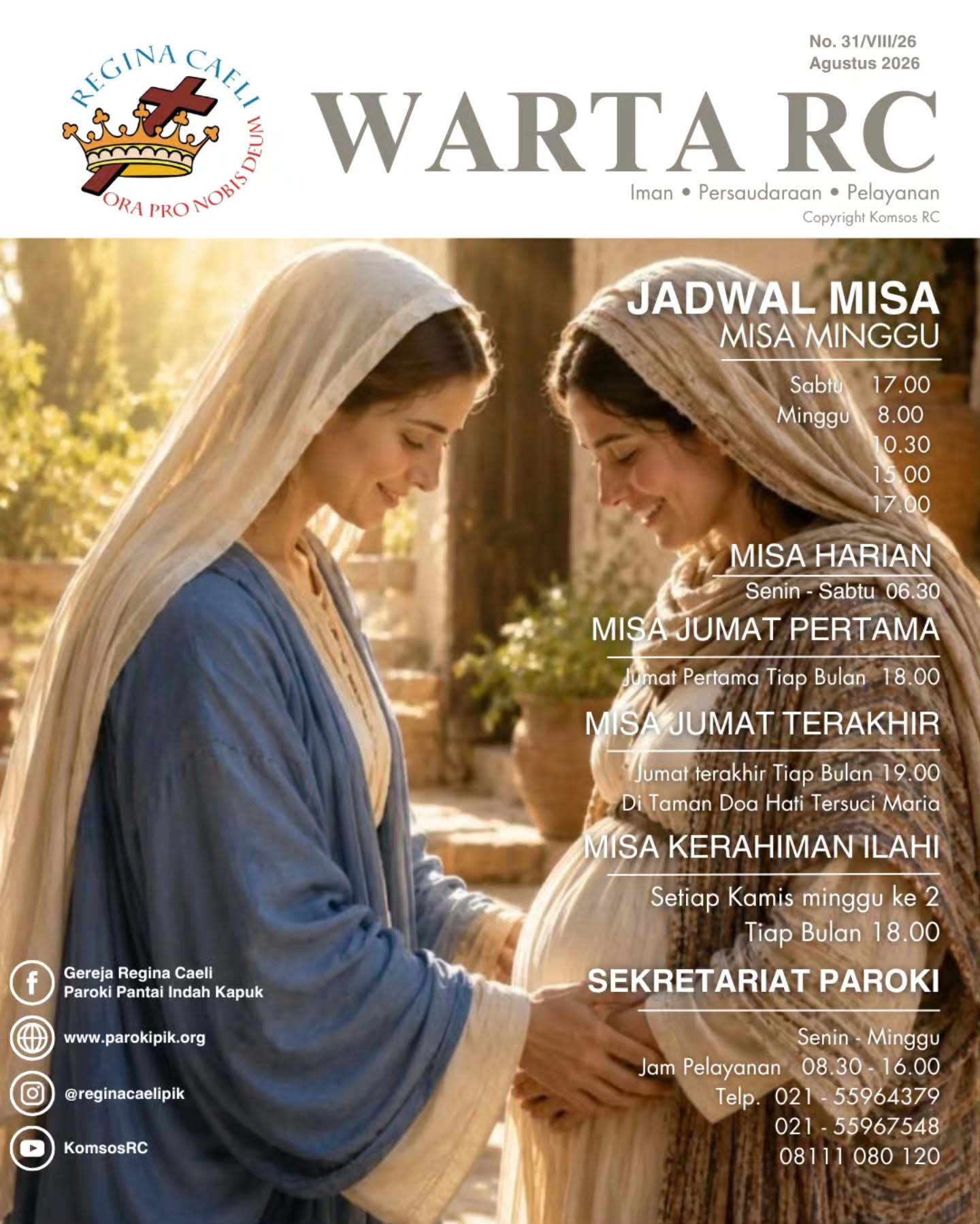 KETIKA SUKACITA MENJADI PELAYANAN
Dalam Injil Lukas 1:39-56, Maria tidak berhenti pada kabar sukacita tentang dirinya. Ia segera berangkat, mengunjungi Elisabet. Maria membawa Yesus dalam rahimnya, tetapi yang ia bawa sesungguhnya adalah kehadiran Allah.
Menariknya, perjumpaan itu tidak dimulai dengan banyak kata. Begitu Elisabet mendengar salam Maria, anak dalam kandungannya melonjak kegirangan. Kehadiran Maria menghadirkan sukacita, berkat, dan pengakuan akan karya Allah.
Maria kemudian berkata, “Jiwaku memuliakan Tuhan.” Ia tidak membanggakan dirinya. Ia justru menunjuk kepada Tuhan yang telah melakukan perkara besar dalam hidupnya.
Bukankah kita pun dipanggil seperti Maria? Iman bukan hanya tentang mengalami Tuhan secara pribadi, tetapi juga membawa Tuhan kepada orang lain. Kehadiran kita seharusnya membuat orang lain merasa dikuatkan, bukan dihakimi; merasa diterima, bukan ditinggalkan; mengalami sukacita, bukan semakin terbebani.
Hari ini, mungkin kita tidak mampu melakukan sesuatu yang besar. Tetapi sebuah sapaan, perhatian kecil, kesediaan mendengar, atau bantuan sederhana bisa menjadi “kunjungan Maria” bagi seseorang.
Jangan hanya menyimpan sukacita karena Tuhan di dalam hati. Bawalah Dia dalam setiap perjumpaan.
Tuhan, jadikanlah aku pembawa sukacita, pengharapan, dan damai bagi siapa pun yang kujumpai. Simak tulisan Albertus Rizky Gunawan berikut ini.
#RenunganHarian #InjilHariIni #Lukas1 #Maria #Magnificat ImanKatolik Katolik BawaSukacita