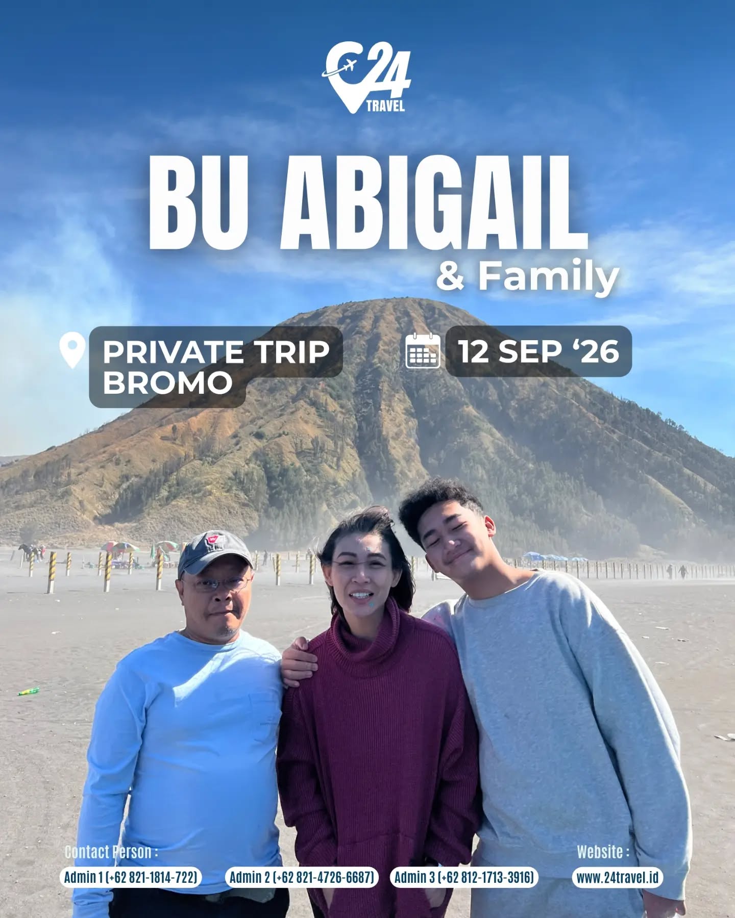 Quality time, fresh mountain air, and beautiful moments with the family✨
Yuk rencanakan trip kamu bersama 24Travel 👉 @24travel.id
#24travel #semuabisaliburan #paketwisatabromo #tripbromo