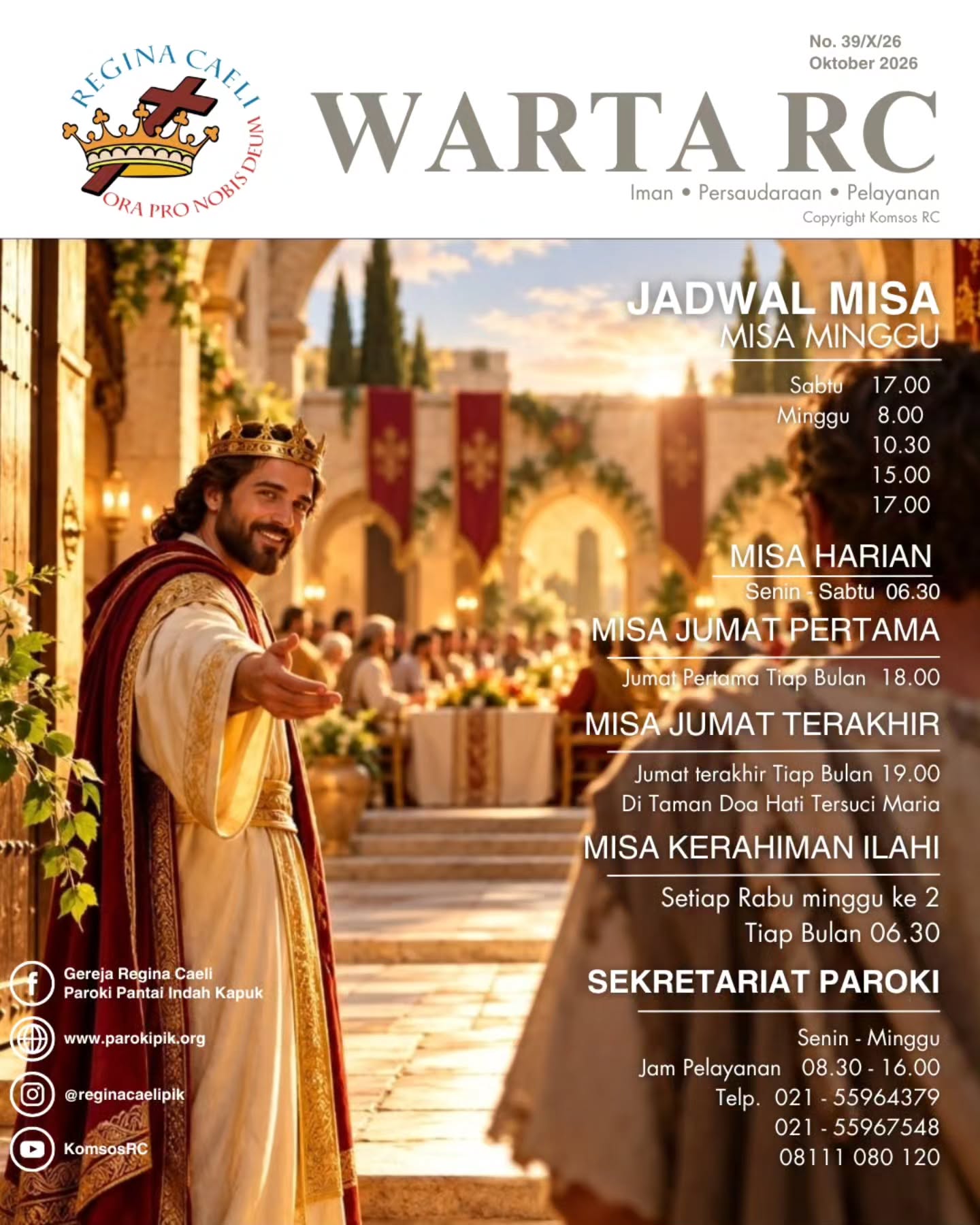 UNDANGAN TUHAN DAN BAJU KEHIDUPAN KITA
Kerajaan Surga diumpamakan seperti seorang raja yang mengadakan pesta pernikahan bagi anaknya. Undangan telah disampaikan, hidangan telah tersedia, tetapi banyak orang justru menolak datang. Ada yang sibuk dengan urusannya sendiri, ada pula yang mengabaikan undangan itu.
Betapa sering kita bersikap serupa! Tuhan senantiasa mengundang kita untuk mendekat kepada-Nya, tetapi kesibukan, ambisi, kenyamanan, dan kepentingan pribadi membuat kita menunda, bahkan melupakan-Nya. Kita mungkin rajin mengikuti Misa dan kegiatan rohani, tetapi apakah hati kita sungguh terbuka bagi Tuhan?
Bagian akhir Injil ini menghadirkan gambaran yang mengejutkan: seorang tamu hadir tanpa mengenakan pakaian pesta yang pantas. Ia sudah datang, tetapi tidak mempersiapkan diri sebagaimana mestinya.
Pakaian pesta dapat kita maknai sebagai lambang pertobatan, iman yang hidup, dan kasih yang nyata. Tuhan memang mengundang semua orang, tetapi undangan itu menuntut tanggapan. Kita tidak cukup hanya menyebut diri sebagai orang beriman; iman harus tampak dalam cara kita memperlakukan sesama, mengampuni, berbagi, dan memperjuangkan kebaikan.
Tuhan telah menyediakan tempat bagi kita dalam pesta keselamatan-Nya. Pertanyaannya, apakah kita sungguh mau datang dan mempersiapkan hati?
Jangan sampai kita begitu sibuk dengan urusan duniawi hingga kehilangan kesempatan menikmati sukacita bersama Tuhan. Mari menerima undangan-Nya dengan iman yang tulus dan mengenakan “pakaian pesta” berupa kasih yang diwujudkan dalam kehidupan sehari-hari. Simak tulisan Stefanie Augustin berikut ini.