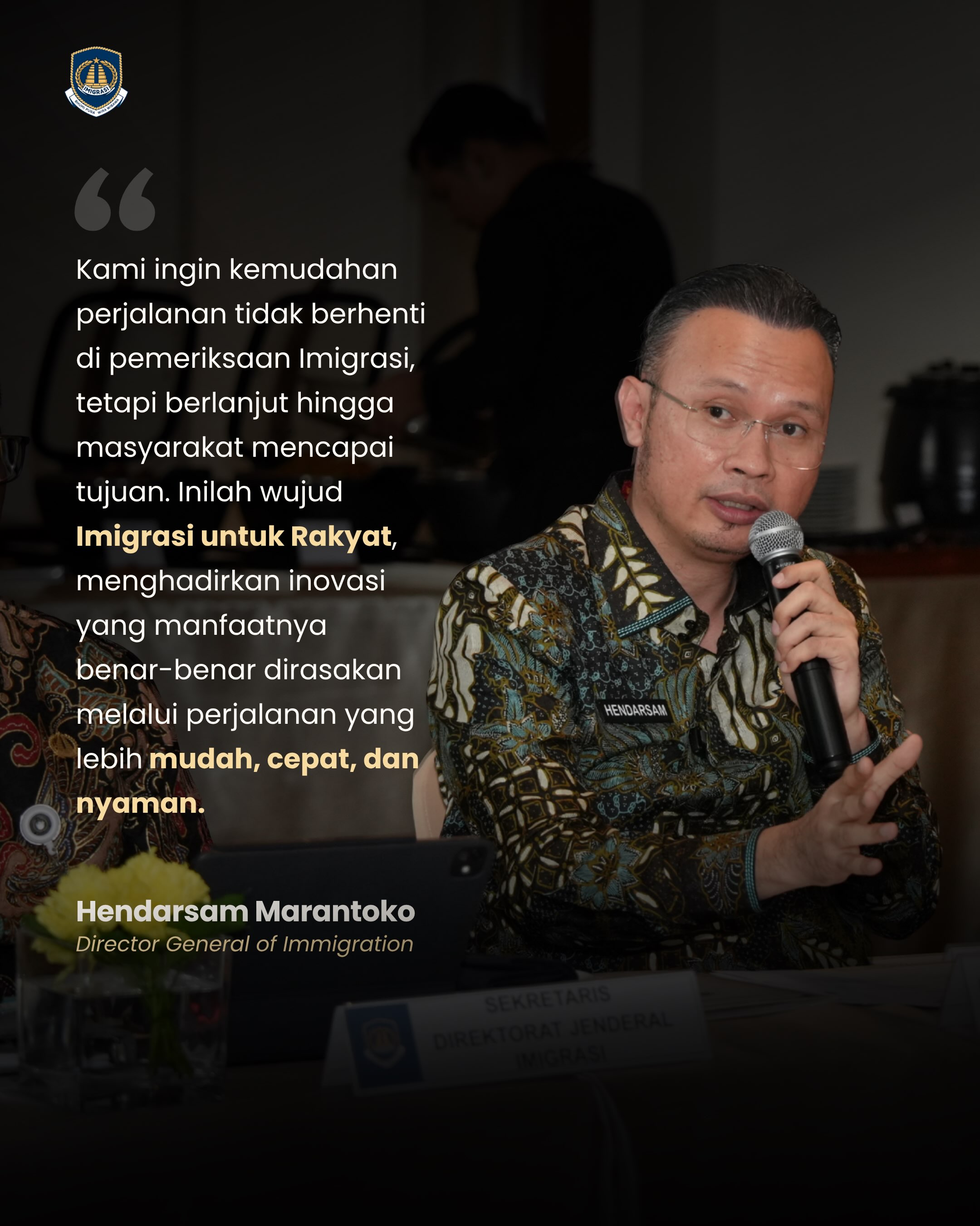 Cukup melalui ponsel, Saobat Mido bisa merencanakan perjalanan lanjutan dengan lebih mudah! Mulai 16 Oktober 2026, penumpang internasional yang sudah mengisi deklarasi All Indonesia kini dapat mengakses tautan pemesanan tiket Whoosh dengan lebih praktis.
Kolaborasi Direktorat Jenderal Imigrasi bersama KCIC ini juga meliputi pertukaran data penumpang guna mendukung pengawasan keimigrasian, dengan tetap mengutamakan keamanan serta perlindungan data pribadi.
Inovasi ini menjadi langkah nyata untuk menghadirkan perjalanan yang lebih mudah, cepat, dan nyaman, dari kedatangan internasional hingga menuju destinasi berikutnya.
repost: @ditjen_imigrasi
#kemenimipas #ditjen_imigrasi #reelsinstagram #paspor #hendarsammarantoko